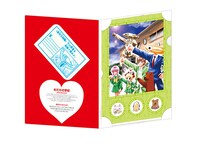 「めだかの学校」のクリアファイル、ポストカード用台紙。(c)森ゆきえ/集英社・りぼん