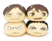 「ハイキュー!! おまんじゅうにぎにぎマスコット」第2弾のラインナップ。