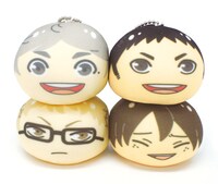 「ハイキュー!! おまんじゅうにぎにぎマスコット」第2弾のラインナップ。