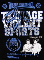 「BE-BOP-HIGHSCHOOL - TEEN AGE VIOLENT SPORTS CLASS OF '83」の背面。