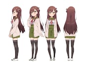 りーさん(若狭悠里)。料理や掃除を担当する家庭系少女。みんなのまとめ役。(c) Nitroplus/海法紀光・千葉サドル・芳文社/がっこうぐらし!製作委員会