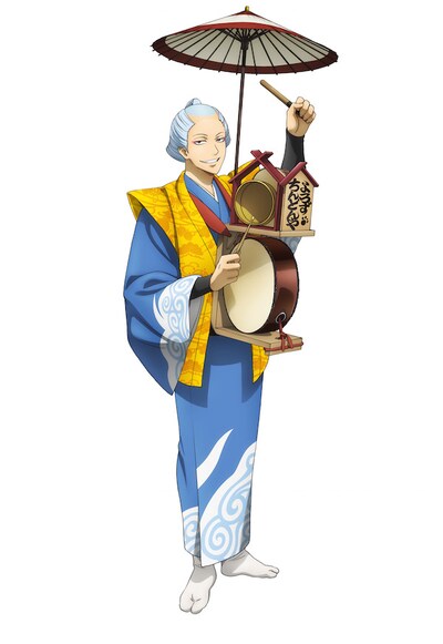 大江戸温泉物語とのコラボイベントのために描き下ろされた坂田銀時。(c)空知英秋／集英社・テレビ東京・電通・BNP・アニプレックス