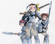 「戦国機甲伝 クニトリ」のカット。