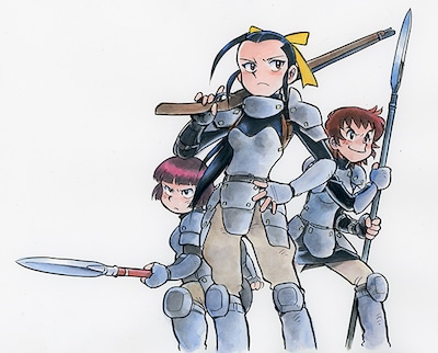 「戦国機甲伝 クニトリ」のカット。