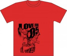 松本次郎のTシャツ「LOVEFOX05」。写真のものはレッド。