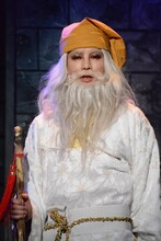 舞台「龍狼伝」公開稽古より、佐慈（葵）。