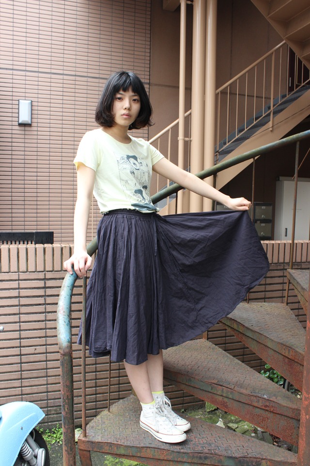「鉄コン筋クリート」Tシャツ着用例（モデル：カネコアヤノ） (c)松本大洋／小学館