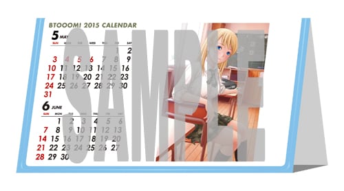 「BTOOOM!」卓上カレンダーの組み立てイメージ。