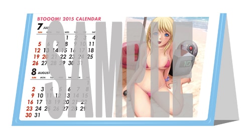 「BTOOOM!」卓上カレンダーの組み立てイメージ。