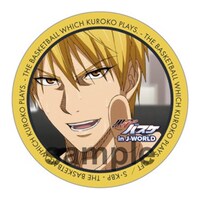 「44mm缶バッジ」の1種。(c)藤巻忠俊／集英社・黒子のバスケ製作委員会