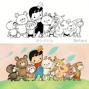 アニメ「くるくるクルミちゃん」彩色イメージ。