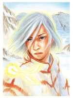 SHOP yonpoで販売される「イムリ」ステッカー。少量だが原画展中はサイン入り単行本も販売される予定。