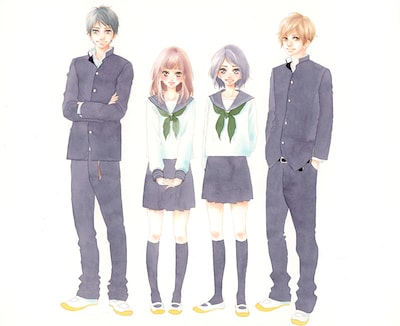 「思い、思われ、ふり、ふられ」のカラー予告カット。(c)咲坂伊緒/集英社別冊マーガレット