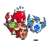 「モンスターストライク」の「チャンスガチャ」で手に入る、チャンスリドラ。