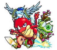 「モンスターストライク」の「チャンスガチャ」で手に入る、チャンスリドラDX。