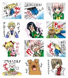 「めだかの学校」LINEスタンプのサンプル。(c)森ゆきえ／集英社