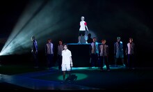 「ミュージカル『テニスの王子様』3rdシーズン 青学vs不動峰」の模様。 (c)許斐 剛／集英社・NAS・新テニスの王子様プロジェクト (c)許斐 剛／集英社・テニミュ製作委員会