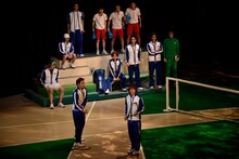 「ミュージカル『テニスの王子様』3rdシーズン 青学vs不動峰」の模様。 (c)許斐 剛／集英社・NAS・新テニスの王子様プロジェクト (c)許斐 剛／集英社・テニミュ製作委員会