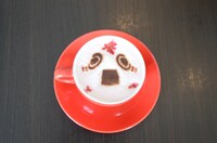 「金魚草いちごラテ」