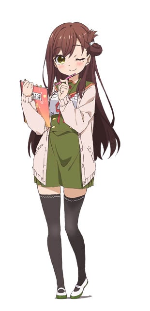 キャラクターデザインを担当する飯塚晴子が描いた、若狭悠里の新規ビジュアル。(c) Nitroplus/海法紀光・千葉サドル・芳文社/がっこうぐらし！製作委員会