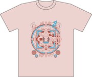 須藤真澄のイラストTシャツ「マンダーラ」ライトピンク
