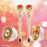 セイントイリュージョンステッキ型のペンと、付箋がセットになったアイテム。(c)立川恵/講談社・TMS