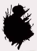 月刊アフタヌーン7月号に付属する「宝石の国」カードのシルエット。