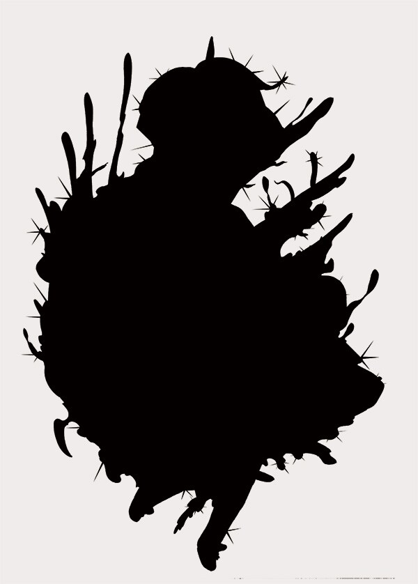 月刊アフタヌーン7月号に付属する「宝石の国」カードのシルエット。