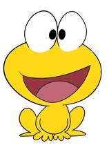 ピョン吉。ひろしのシャツに貼りついてしまった、平面ガエル。ど根性で何事にもぶつかっていく。そんなピョン吉にある異変が起きる。  (c)吉沢やすみ/オフィス安井