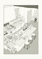 「さめない街の喫茶店」第1話の扉絵。