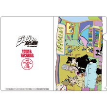 「ジョジョの奇妙な冒険 スターダストクルセイダース × TOWER RECORDS クリアファイル」。(c)荒木飛呂彦&LUCKY LAND COMMUNICATIONS/集英社・ジョジョの奇妙な冒険 SC 製作委員会