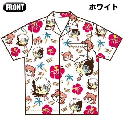 「ヤング ブラック・ジャック」間黒男×ピノコ アロハシャツ[ホワイト]