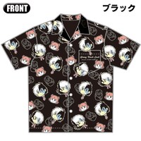 「ヤング ブラック・ジャック」間黒男×ピノコ×ヒョウタンツギ アロハシャツ[ブラック]