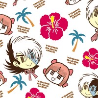 「ヤング ブラック・ジャック」間黒男×ピノコ アロハシャツ[ホワイト]