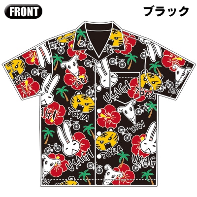 「弱虫ペダル」アニマル柄MIXアロハシャツ[ブラック]