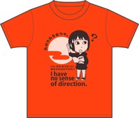 「方向音痴」Tシャツ。画像はカリフォルニアオレンジ。