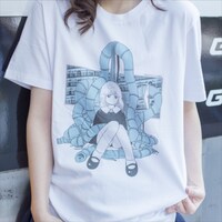 うえむらがイラストを手がけたパンチラTシャツ。