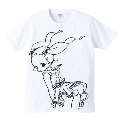 めーちゃんといっしょがイラストを手がけたパンチラTシャツ。