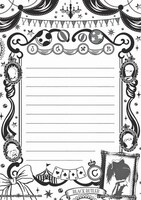 H賞：レターセットの便箋の1種。(c)枢やな/スクウェアエニックス ・ 黒執事Project ・ MBS