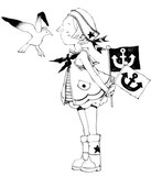 三浦靖冬のパンチライラスト。