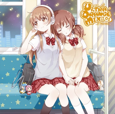 なもりがジャケットイラストを描き下ろした「ULTRA ORANGE MIX!!01～P's ANISONG～」。(c)2015 PONYCANYON