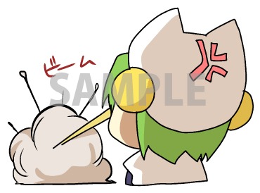 LINEスタンプ「デ・ジ・キャラット」より。(c)BROCCOLI Illust.Koge-Donbo*