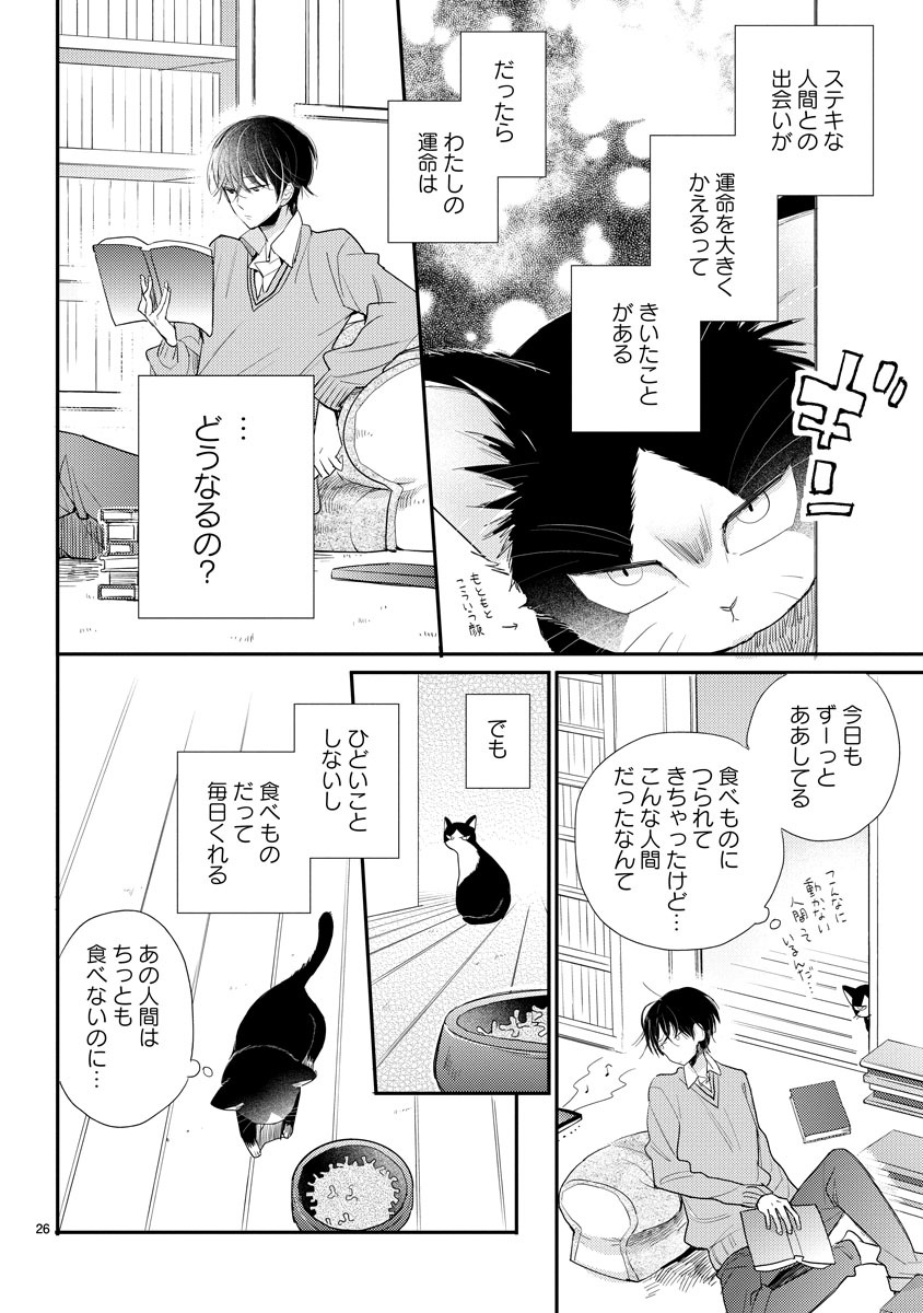 「同居人はひざ、時々、頭のうえ。」第1話より。