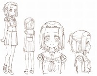 けい（祠堂圭）の設定画。(c) Nitroplus/海法紀光・千葉サドル・芳文社/がっこうぐらし！製作委員会