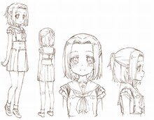 けい（祠堂圭）の設定画。(c) Nitroplus/海法紀光・千葉サドル・芳文社/がっこうぐらし！製作委員会