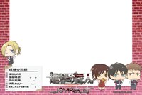 回遊型アトラクション「ジョイポリ探検隊 ダイーバの秘宝と謎の紋章」をクリアすると、記念撮影できるオリジナルフレームの1種（7月限定）。(c)諫山創・講談社/「進撃の巨人」製作委員会