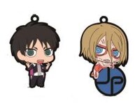 ジョイポリス限定で販売される「トレーディングラバーストラップ」の一部。(c)諫山創・講談社/「進撃の巨人」製作委員会