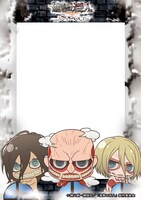 コスプレをして写真撮影ができるデジタルフォトスタジオに、期間限定で登場するオリジナルフレームの1種。(c)諫山創・講談社/「進撃の巨人」製作委員会