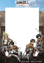 コスプレをして写真撮影ができるデジタルフォトスタジオに、期間限定で登場するオリジナルフレームの1種。(c)諫山創・講談社/「進撃の巨人」製作委員会