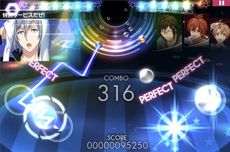 「アイドリッシュセブン」のプレイ画面。※画面は開発中のもの。